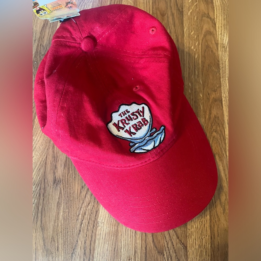 Krusty Krab Nickelodeon Red SpongeBob SquarePants hat ball cap